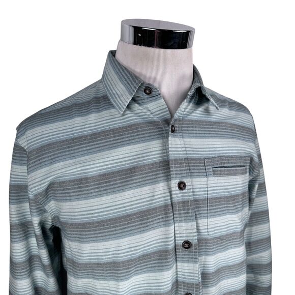 Howler Bros Shirt Men's Medium Blue Gray Striped Button Up Brothers Long Sleeve - Picture 2 of 10